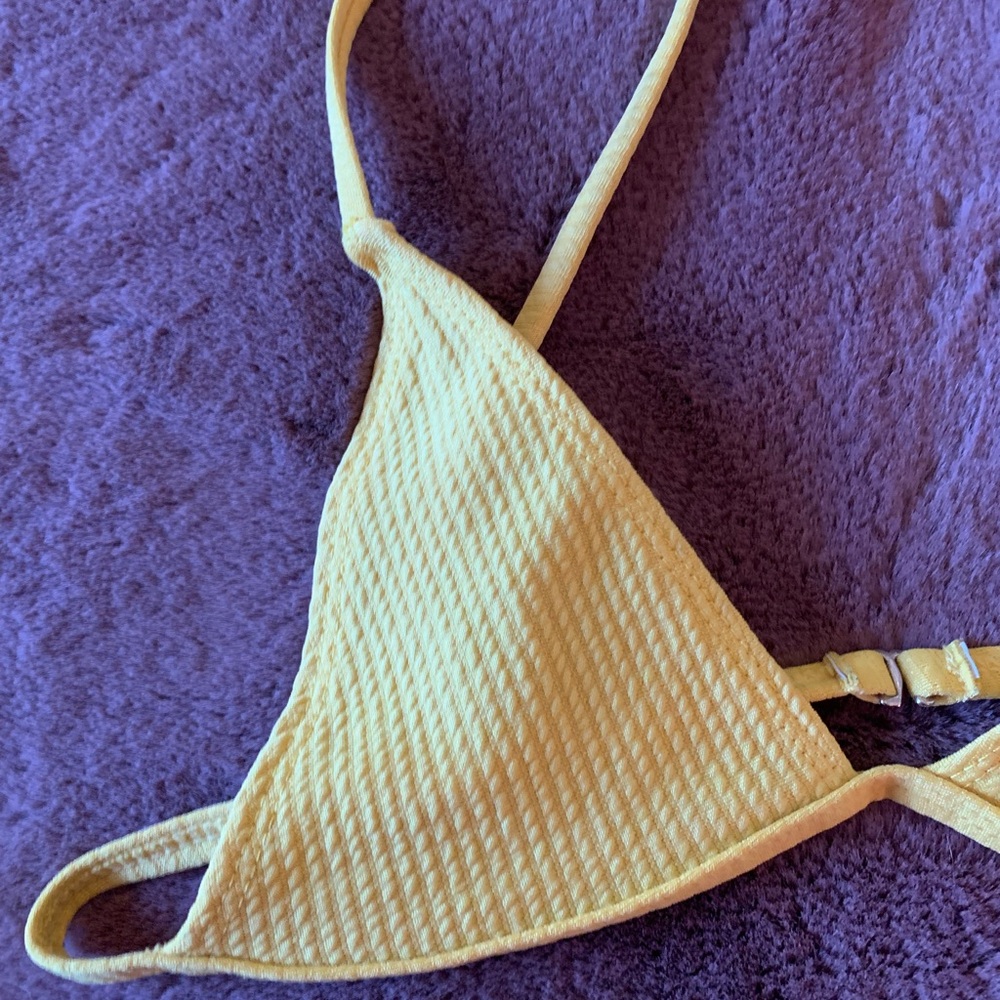 Size Small Ribbed Yellow Micro Swim Set - Picture 5 of 13